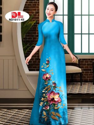 Vải Áo Dài Hoa In 3D AD ND1011 32